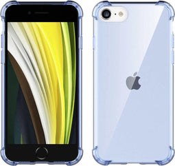 iMoshion Hoesje Geschikt voor iPhone SE (2022) / SE (2020) / 8 / 7 Hoesje Siliconen - iMoshion Shockproof Case - Blauw