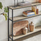 SoBuy FSB49-PZ - Consoletafel - 3 Opbergplanken - Hout/Metaal - 120x20x77 cm