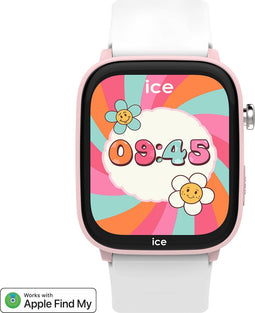 Ice-Watch - ICE smart junior 3.0 Find My - geolokaliseerbaar horloge voor meisjes met siliconen band - roze/wit (1,75 inch)