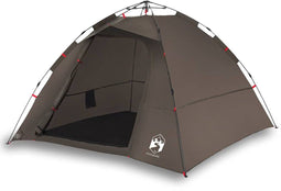 vidaXL - Tent - 4-persoons - snelontgrendeling - bruin