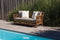 Exotan Bamboo Tuinbank Incl Kussens - Bamboe - Naturel - 86x185x80