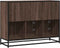 vidaXL - Dressoir - 100x35x76 - cm - bewerkt - hout - bruin - eikenkleur