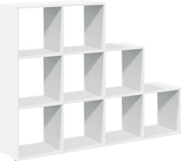 vidaXL - Kamerscherm - / - boekenkast - 3-laags - 137,5x29x103,5 - cm - hout - wit