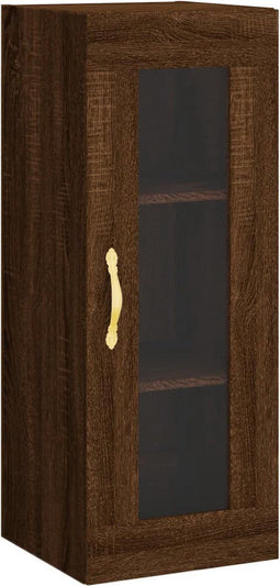 vidaXL - Hangkast - 34,5x34x90 - cm - bruin - eikenkleur