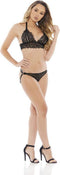 Peek a boo bralette set en open slip Barely Bare - - Zwart