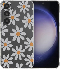 imoshion Hoesje Geschikt voor Samsung Galaxy S24 Hoesje Siliconen - imoshion Design hoesje - Meerkleurig / Daisy Flower
