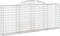 vidaXL - Schanskorven - 9 - st - gewelfd - 300x30x120/140 - cm - ijzer