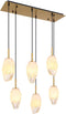Globo Barcley - hanglamp - 6 lichtpunten - messing - glas - E14 - 15787-6H