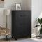 vidaXL - Opbergkast - industrieel - 75x40x120 - cm - staal - zwart