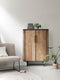 DTP Home Cupboard Soho low, 2 doors,130x90x40 cm, recyceld teakwood and mortex