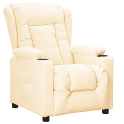Fauteuil verstelbaar kunstleer crmekleurig
