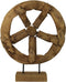 HSM Collection Decoratief Wiel op voet - teak
