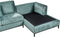 OSLO - Hoekbank - Groenblauw - Linkerzijde - Fluweel