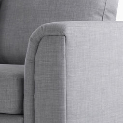 OSLO - Hoekbank - Lichtgrijs - Rechterzijde - 270 cm - Polyester