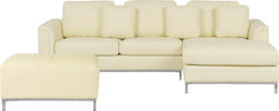 OSLO - Hoekbank met ottomaan - Beige - Linkerzijde - 270 cm - Leer