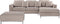 OSLO - Hoekbank met ottomaan - Beige - Links - 270 cm - Polyester