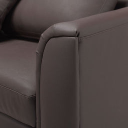 OSLO - Hoekbank met ottomaan - Bruin - Rechterzijde - 270 cm - Leer