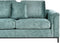 OSLO - Hoekbank met ottomaan - Groenblauw - Rechtszijdig - Fluweel
