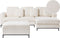 OSLO - Hoekbank met ottomaan - Wit - Linkerzijde - Bouclé