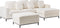 OSLO - Hoekbank met ottomaan - Wit - Linkerzijde - Bouclé