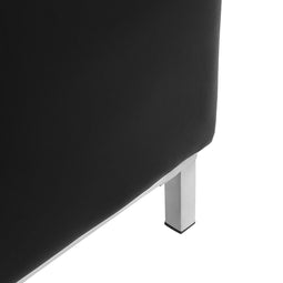 OSLO - Ottomaan - Zwart - Leer