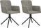vidaXL - Eetkamerstoelen - draaibaar - 2 - st - fluweel - lichtgrijs
