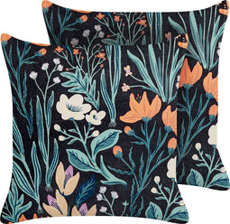 OSMUNDA - Sierkussen set van 2 - Zwart - 45 x 45 cm - Fluweel