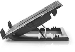 Nedis NBCR200BK - Notebook-koeler - Geïntegreerde standaard en USB-hub