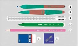 Schooletui met Accessoires Milan Copper III 22,5 x 11,5 x 11 cm Groen