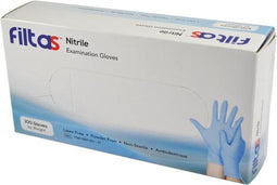 Handschoen filtas nitril m blauw 100 stuks
