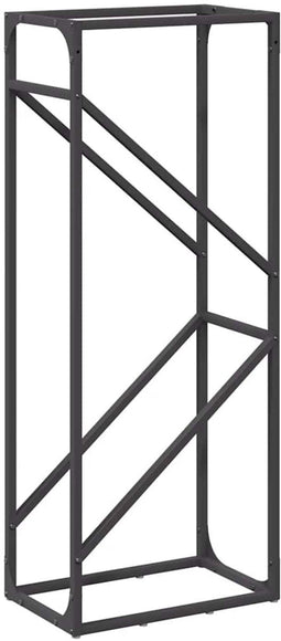 vidaXL - Brandhoutrek - 40x25x100 - cm - koudgewalst - staal - zwart