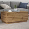 vidaXL - Salontafel - met - LED-verlichting - 90x50x40cm - artisanaal - eikenkleur