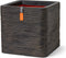 Capi Europe - Bloempot vierkant Rib NL - 30x30 - Donkerbruin - Opening Ø24 - Bloempot voor binnen en buiten - Levenslang garantie - Breukbestendig - 100% Recyclebaar - CO2 Neutraal geproduceerd - KDBR902