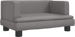 vidaXL - Hondenmand - 60x40x30 - cm - kunstleer - grijs