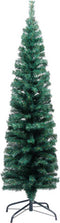 vidaXL - Kunstkerstboom - met - standaard - smal - 150 - cm - PVC - groen