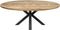 HSM Collection Ovale eettafel - 180x100 cm - massief mangohout/metaal