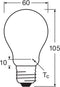 OSRAM 4058075435001 LED-lamp Energielabel D (A - G) E27 Peer 7.8 W = 75 W Koudwit (Ø x l) 60 mm x 104 mm 1 stuk(s)