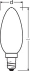 OSRAM 4099854066085 LED-lamp Energielabel C (A - G) E14 Kaars 2.9 W = 40 W Warmwit (Ø x h) 35 mm x 35 mm Dimbaar 1 stuk(s)