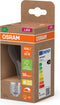 OSRAM Energy Class LED-lamp in klassieke gloeilampvorm, 3,8 W / 806 lm, EEK A, warm wit licht (2700 K), CRI 80, gemaakt van helder gekleurd loodvrij glas, E27 fitting, IP20, 60 mm diameter, dimbaar .