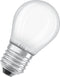 OSRAM Energy Class LED-lamp in klassieke minibolvorm, 3,8 W / 806 lm, EEK A, warm wit licht (2700 K), CRI 80, gemaakt van mat loodvrij glas, E27 fitting, IP20, 45 mm diameter.