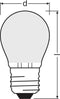 OSRAM Energy Class LED-lamp in klassieke minibolvorm, 3,8 W / 806 lm, EEK A, warm wit licht (2700 K), CRI 80, gemaakt van mat loodvrij glas, E27 fitting, IP20, 45 mm diameter.