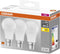 OSRAM LED-base Classic A, in zuigervorm met B22D-socket, niet dimbaar, vervangt 6- watt, mat, warm wit - 27- Kelvin, 3-pack