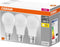 OSRAM LED-base Classic A, in zuigervorm met B22D-socket, niet dimbaar, vervangt 6- watt, mat, warm wit - 27- Kelvin, 3-pack