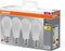 OSRAM LED Base Classic A, in zuigervorm met E27-aansluiting, niet dimbaar, vervangt 6- watt, mat, warm wit - 27- Kelvin, 4-pack