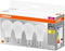 OSRAM LED Base Classic A, in zuigervorm met E27-aansluiting, niet dimbaar, vervangt 6- watt, mat, warm wit - 27- Kelvin, 4-pack