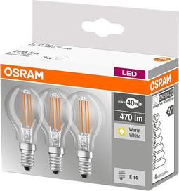 OSRAM LED lamp - Lampvoet: E14 - Warm wit - 27- K - 4 W - helder - LED BASE CLASSIC P