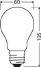 OSRAM LED lamp - Lampvoet: E27 - Koel wit - 4- K - 12 W - LED Retrofit CLASSIC A DIM