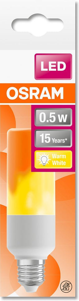 OSRAM LED lamp - Lampvoet: E27 - Warm comfortlicht - 15- K -,5- W - mat - LED STAR STICK