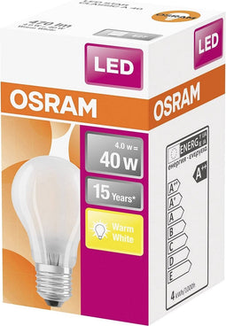 OSRAM LED lamp - Lampvoet: E27 - Warm wit - 27- K - 4 W - mat - LED Retrofit CLASSIC A