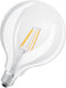 OSRAM LED-Lampen, klassische Ballform, 60 Watts Ersatz, E27, G125, 2700 Kelvin, Warm weiß, Klares Glas, single Pack